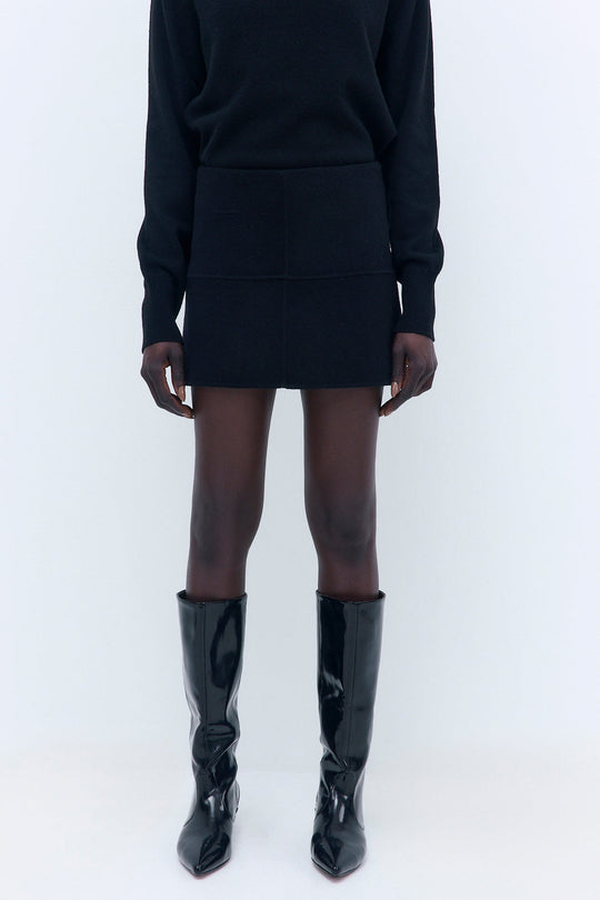 Double Wool Mini Skirt