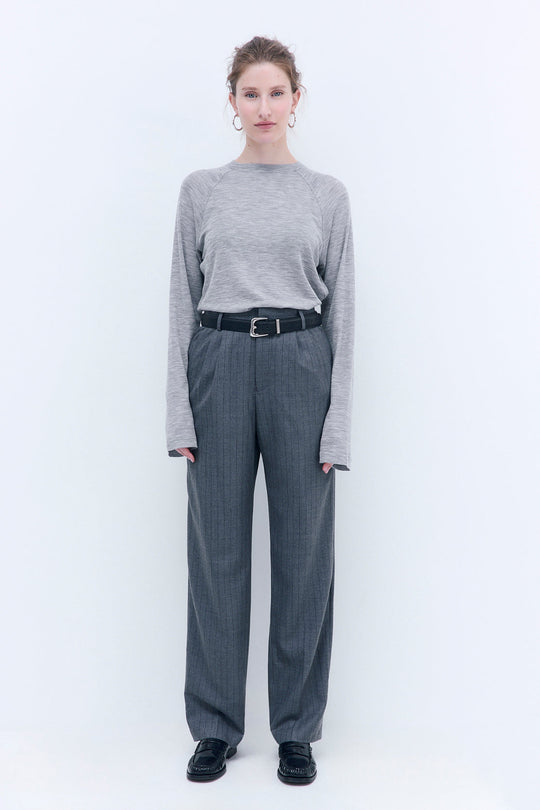 Tapered Leg Wool Daddy Pants