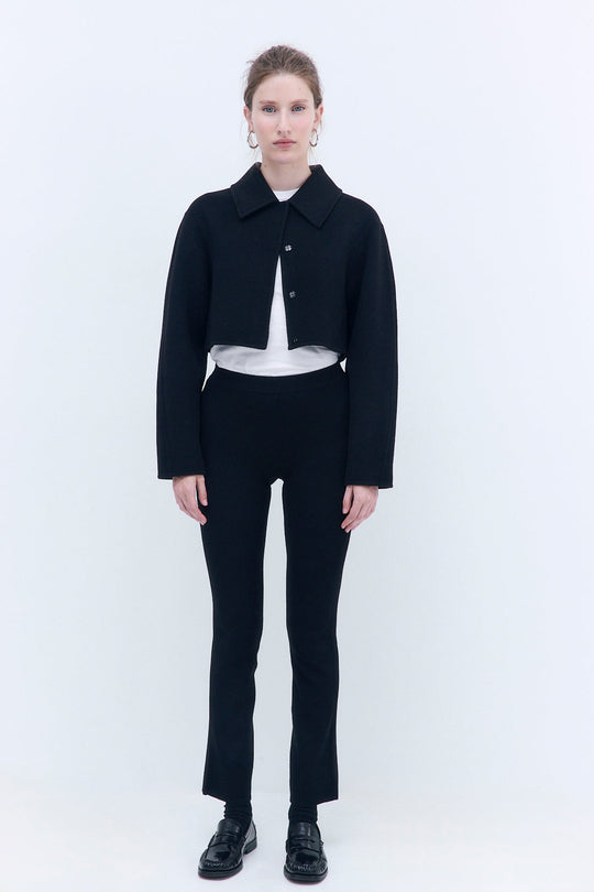 Double Wool Cropped Jacket - Dé Rococo