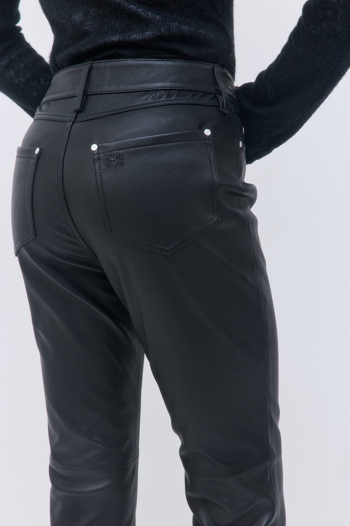 High Rise Leather Pants - Dé Rococo