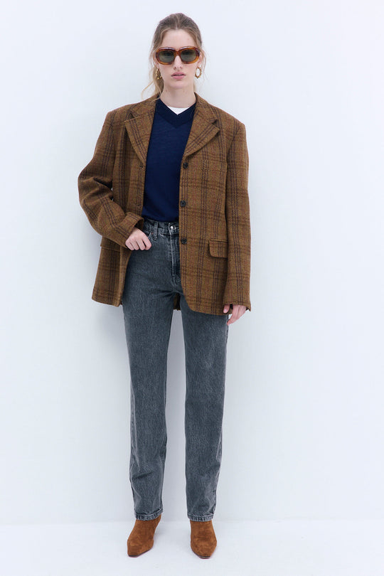 No.6| High Waisted Straight Full Length Denim - Dé Rococo