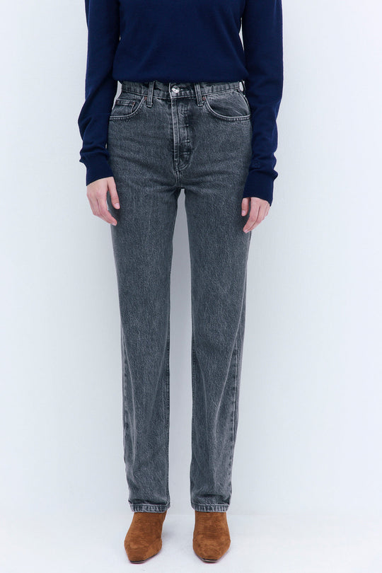 No.6| High Waisted Straight Full Length Denim - Dé Rococo