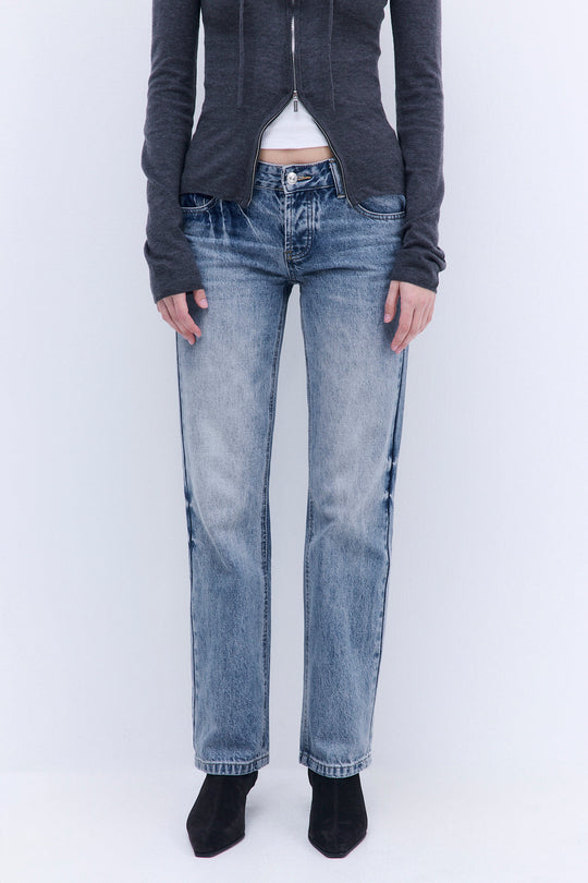 No.15| Low Rise Straight Denim - Dé Rococo