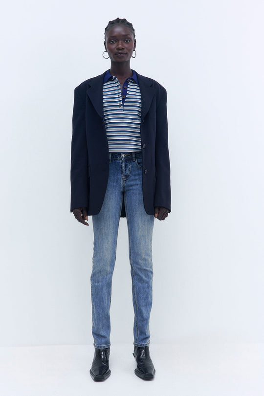 No.18| Mid Rise Fitted Denim - Dé Rococo