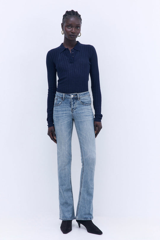 No.17| Mid Rise Bootcut Denim - Dé Rococo
