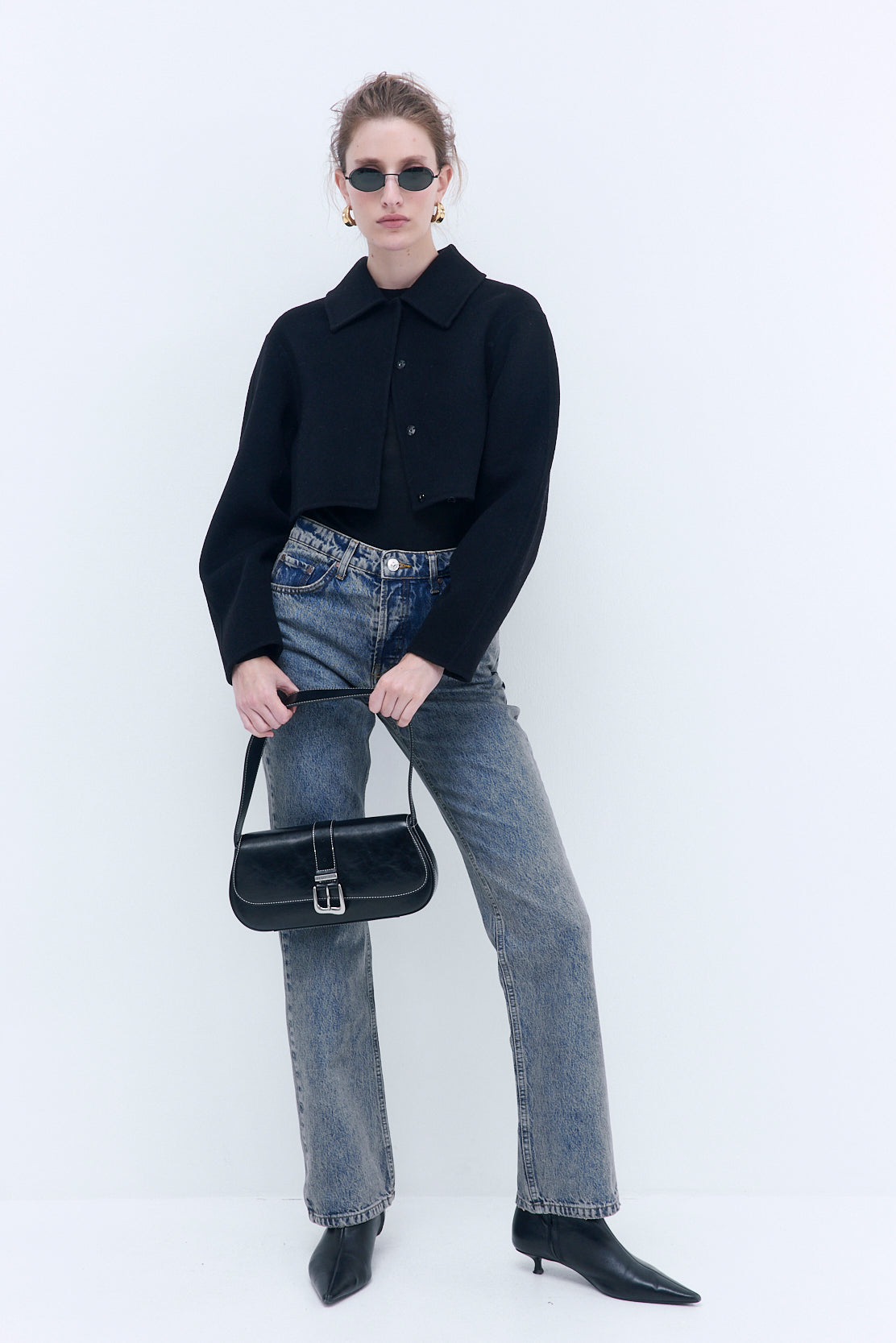 Double Wool Cropped Jacket - Dé Rococo
