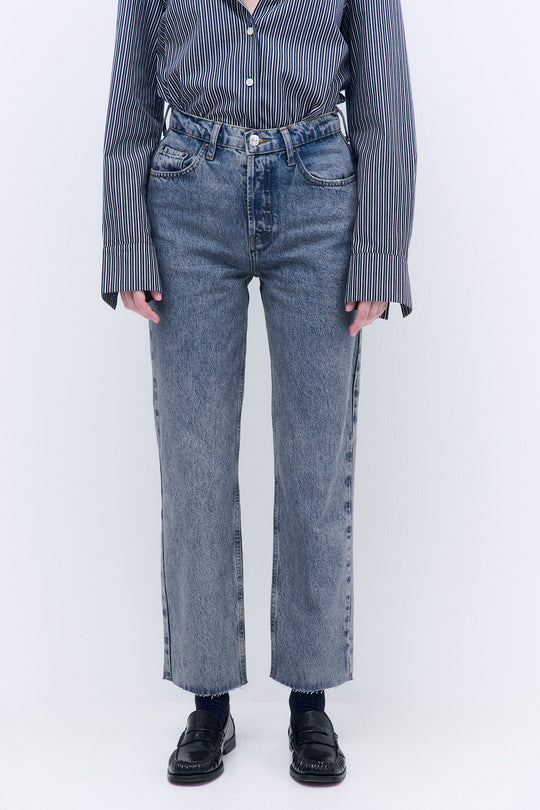 No.5| High Waist Straight Cropped Denim - Dé Rococo