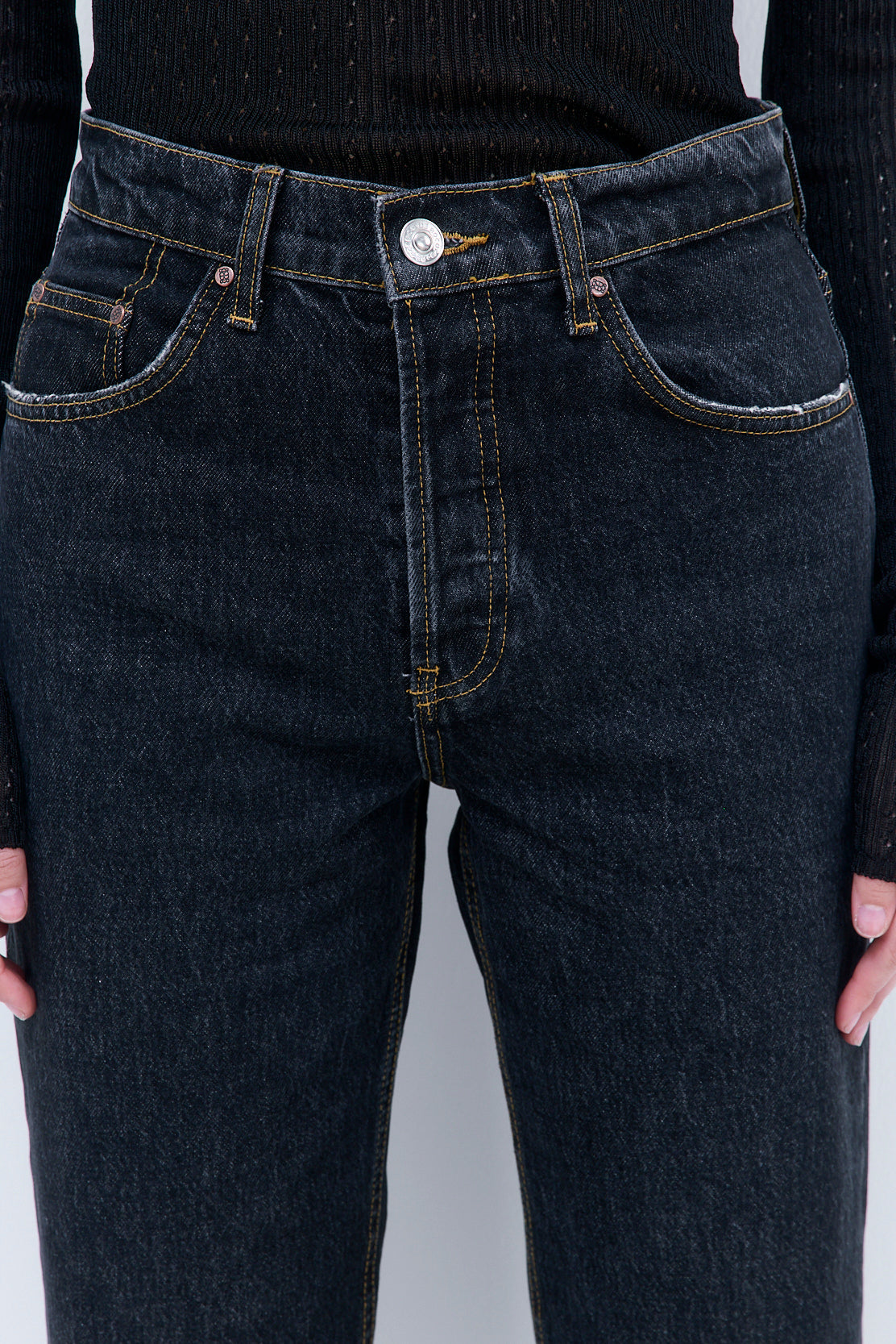 No.5| High Waist Straight Cropped Denim