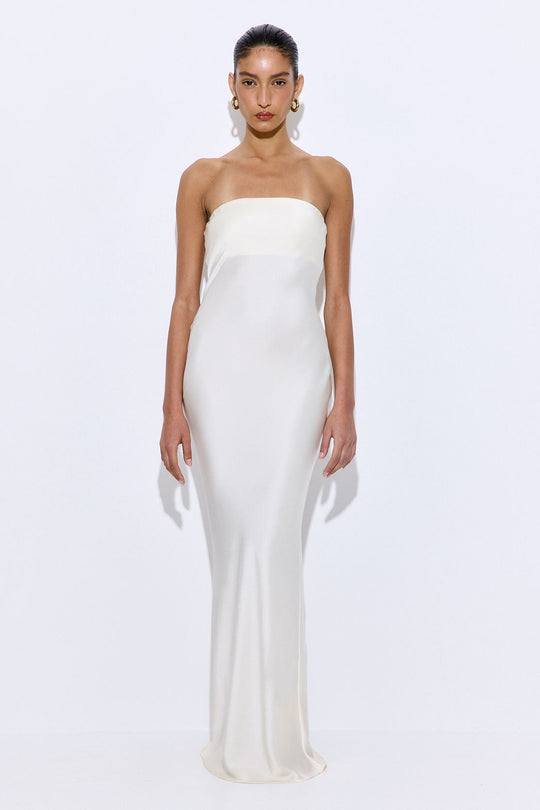 Satin Strapless Maxi Dress - Dé Rococo