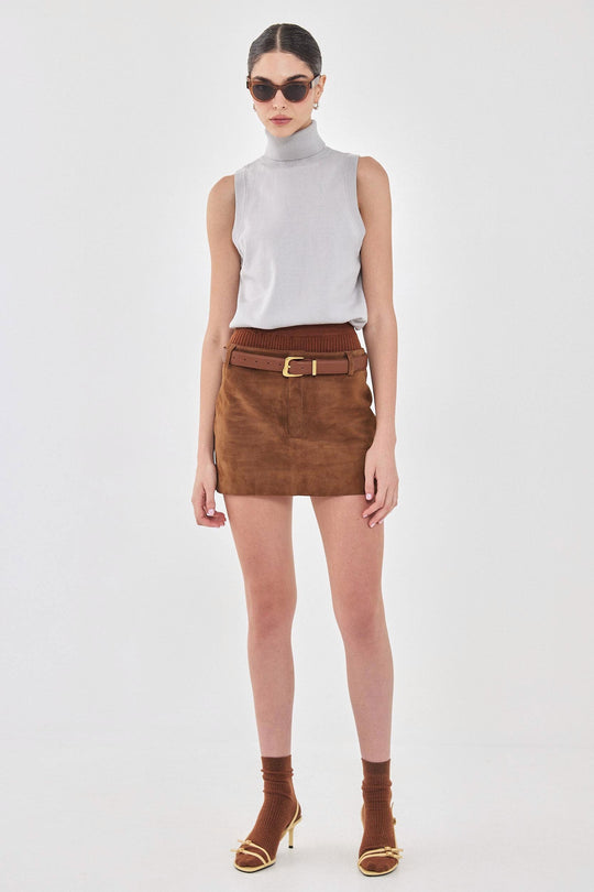 Sleeveless Knit Turtleneck Top - Dé Rococo