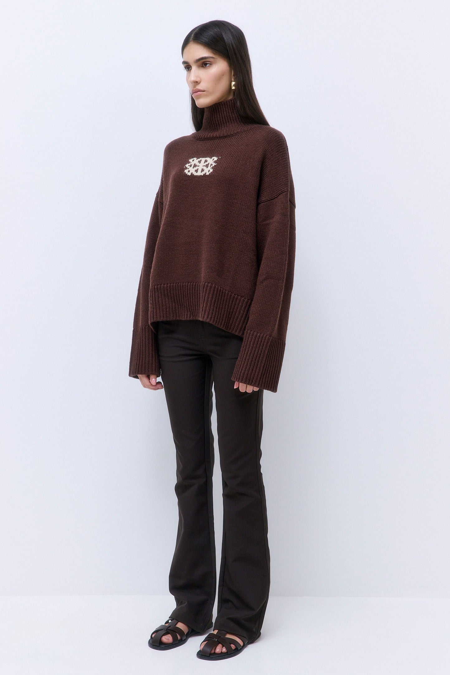 Turtleneck Intarsia Jumper