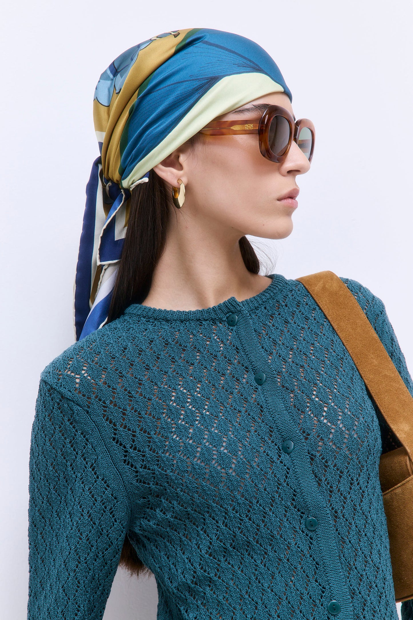 Diamond Knit Crochet Cardigan