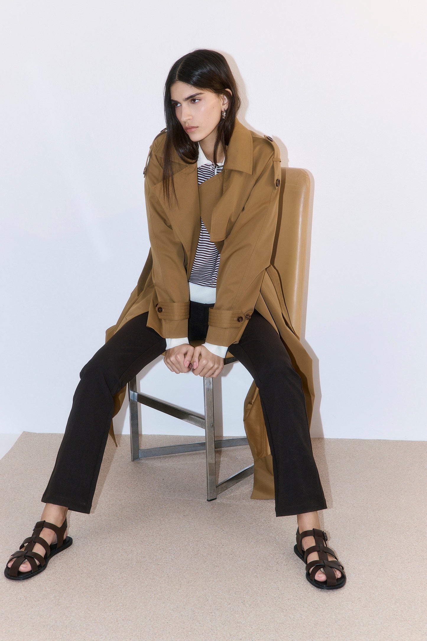 Oversized Double Breasted Trench Coat