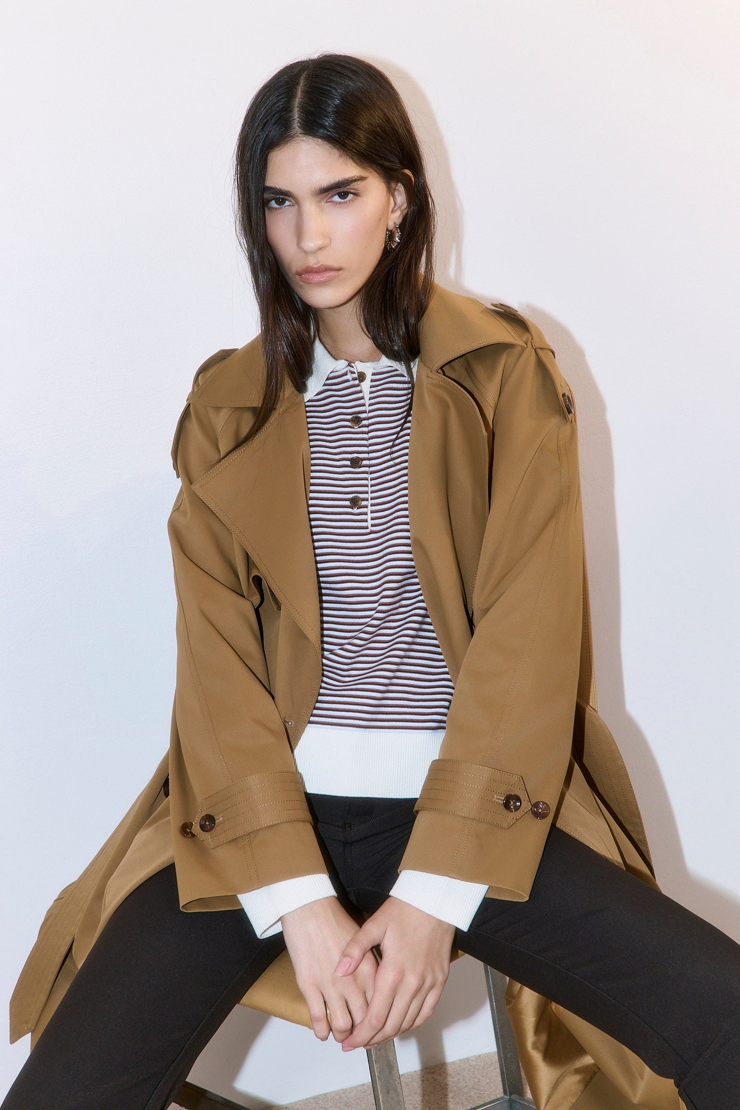 Oversized Double Breasted Trench Coat
