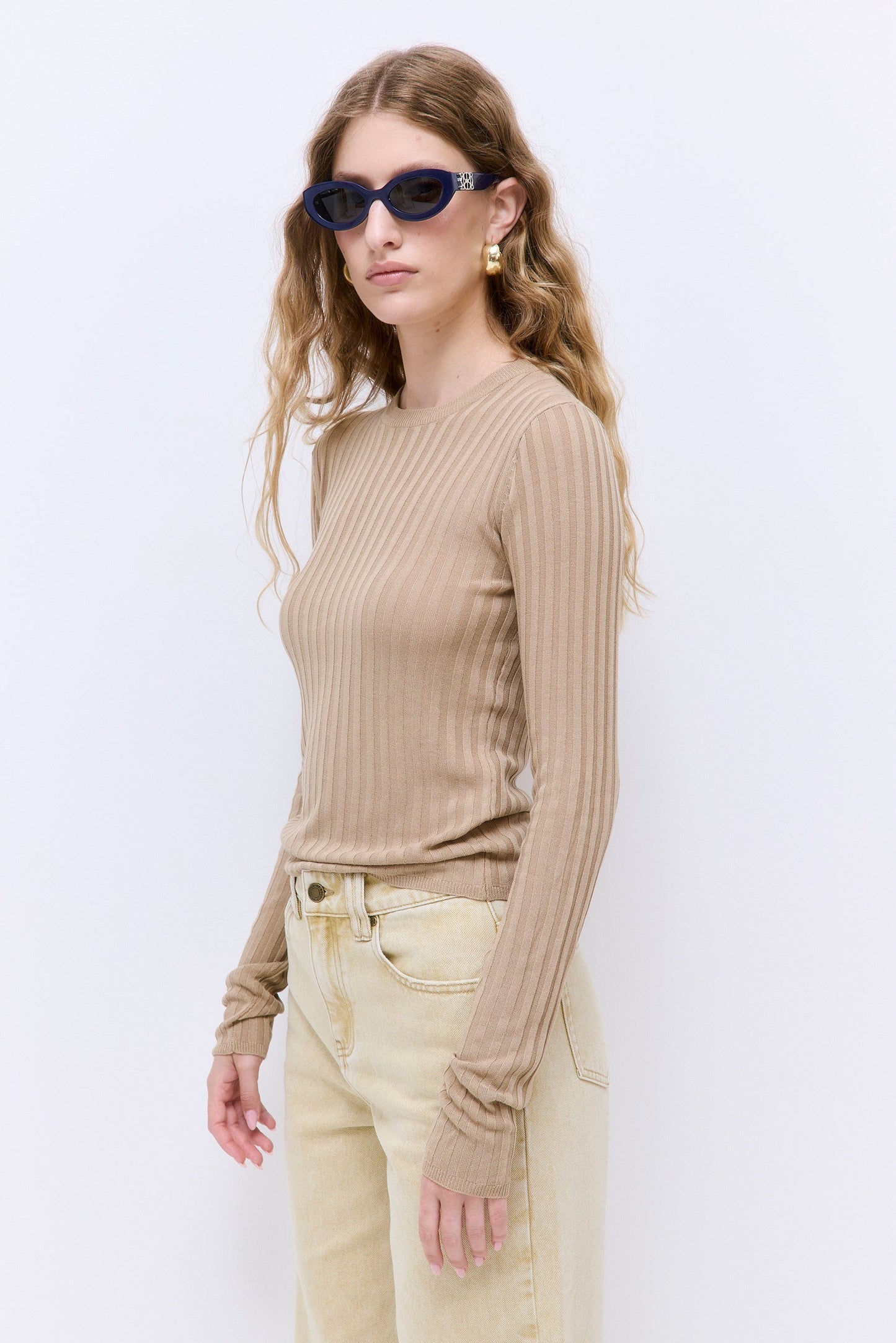 Wide Rib Crew Neck