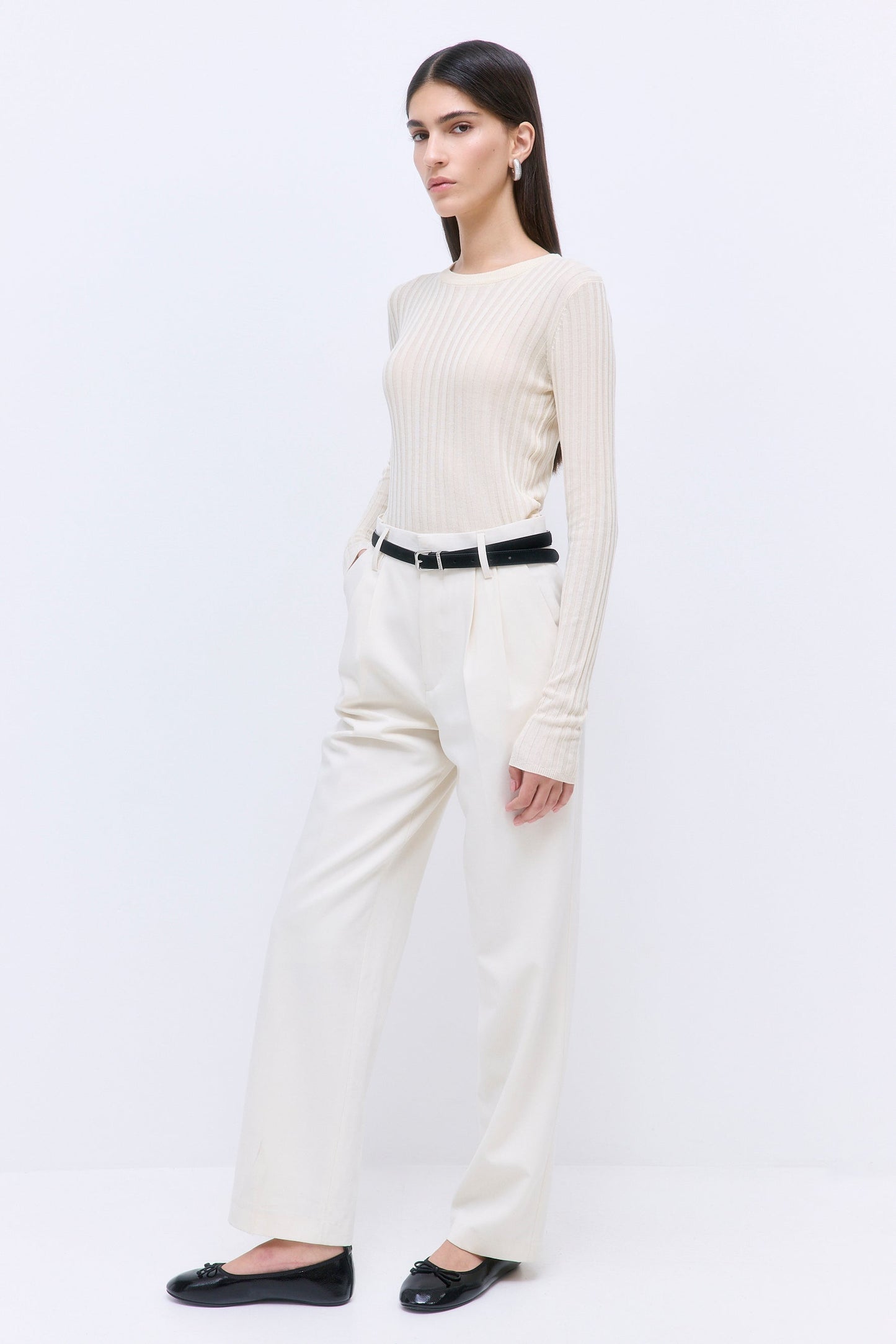 Wide Rib Crew Neck