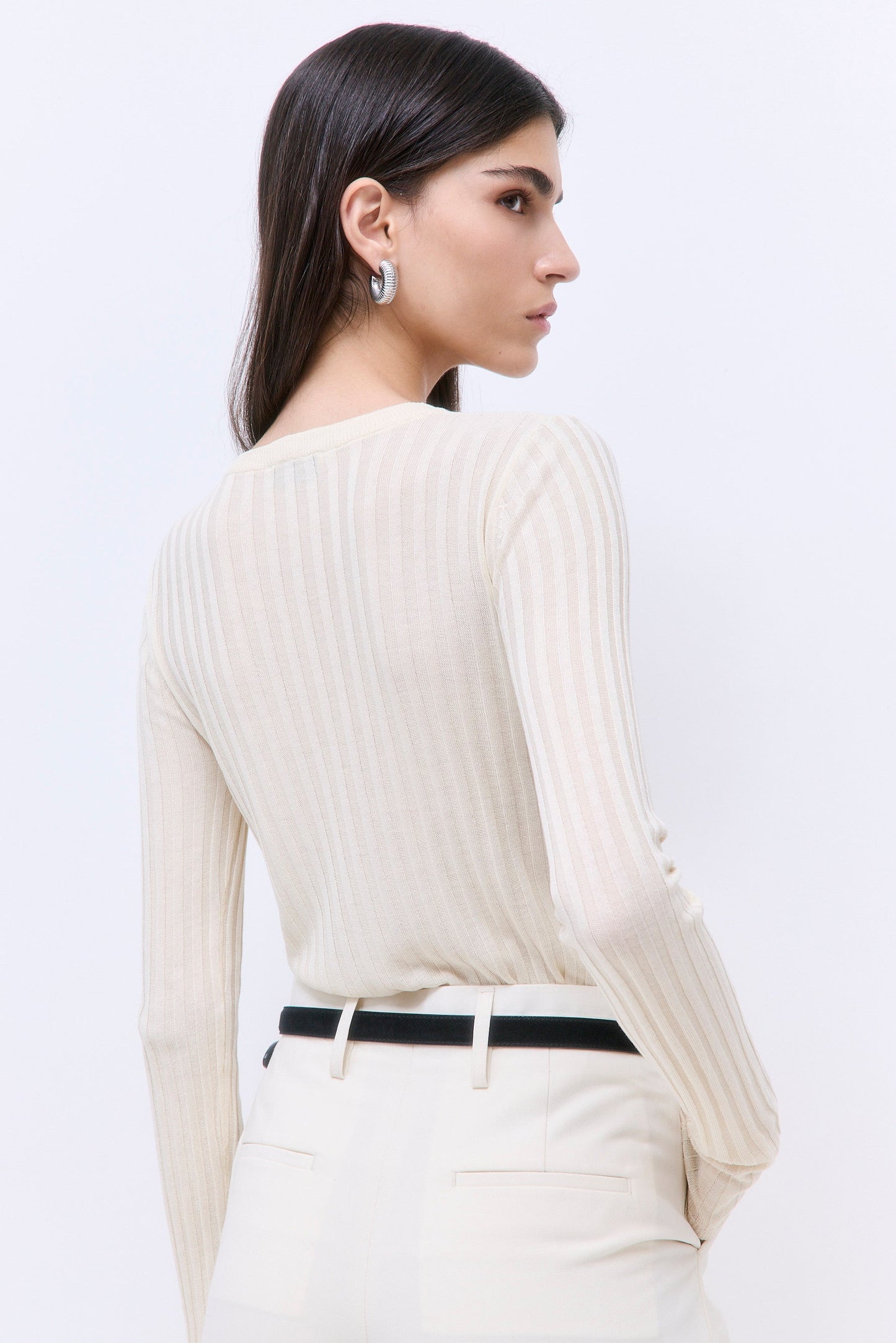 Wide Rib Crew Neck