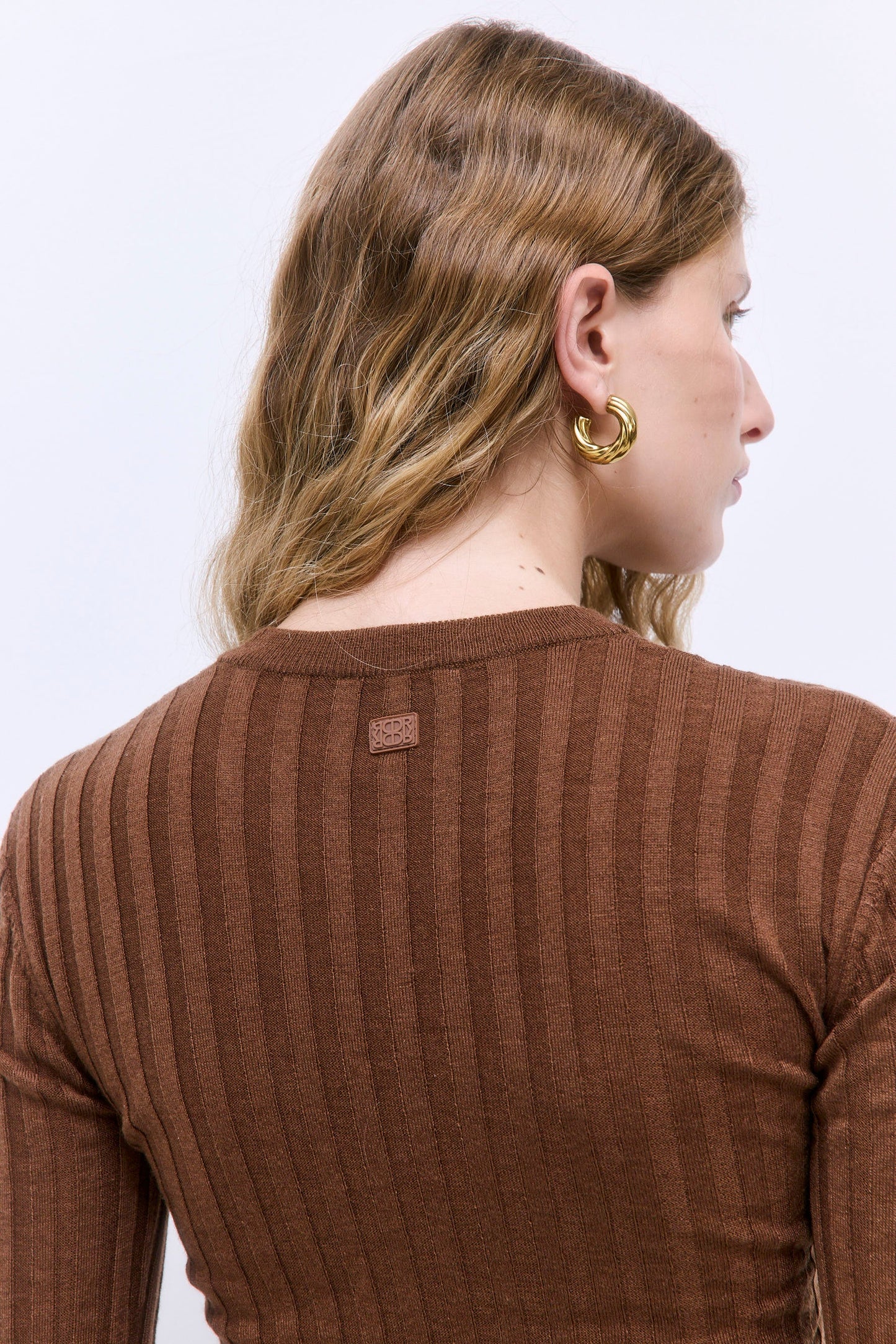 Soft Ribbed V Neck