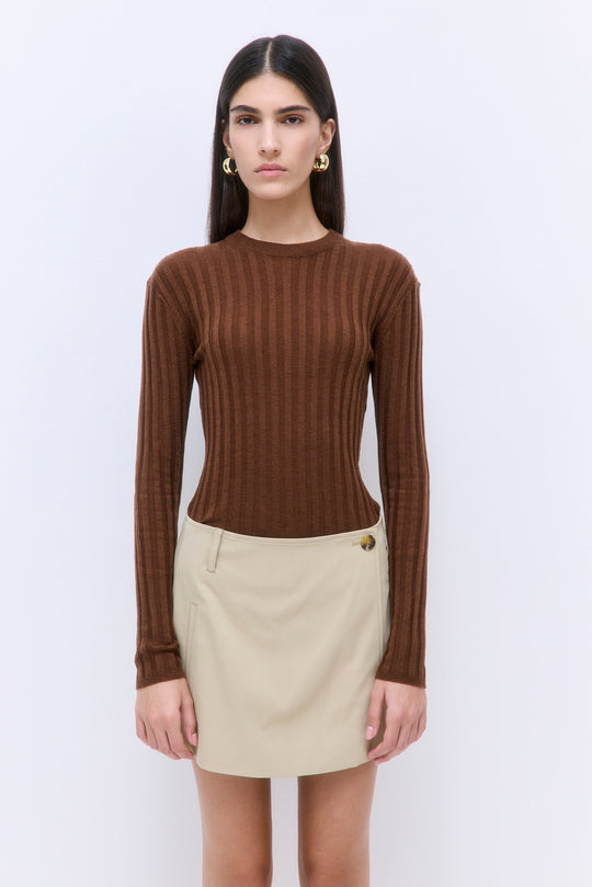 Soft Ribbed Crew Neck - Dé Rococo