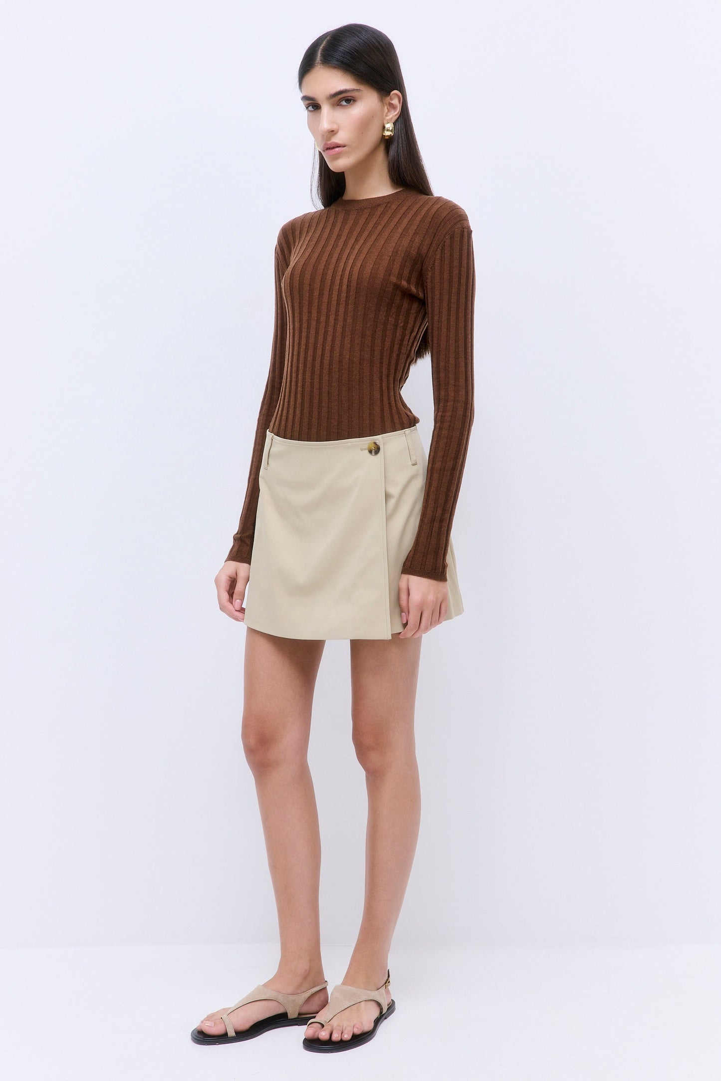 Soft Ribbed Crew Neck