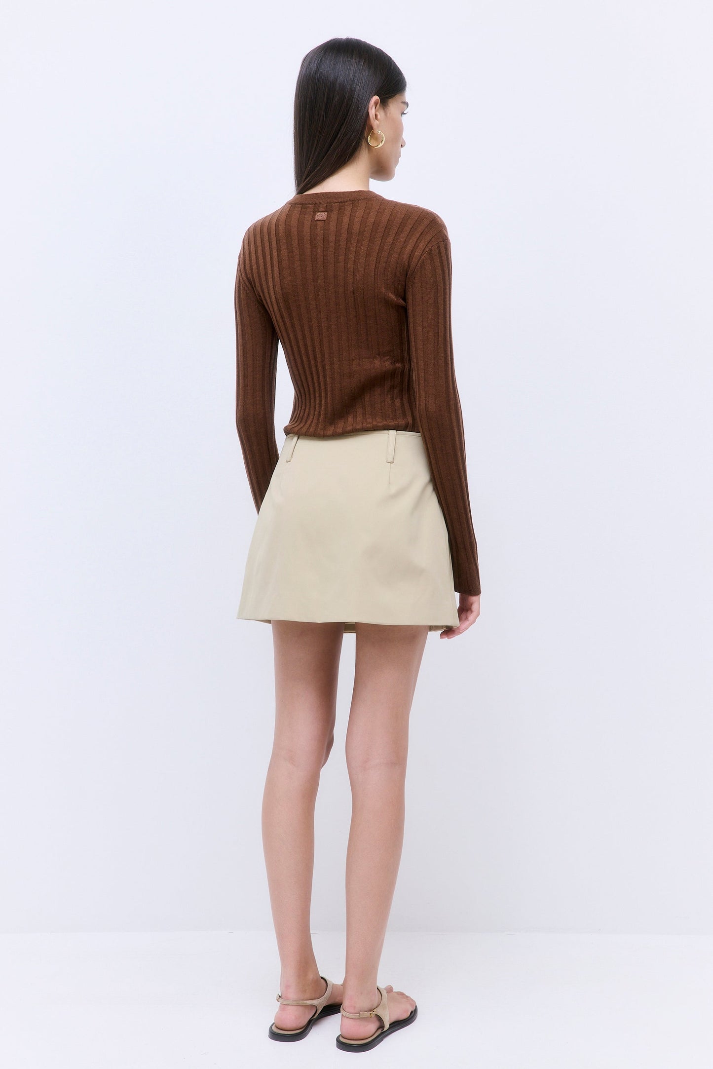 Soft Ribbed Crew Neck