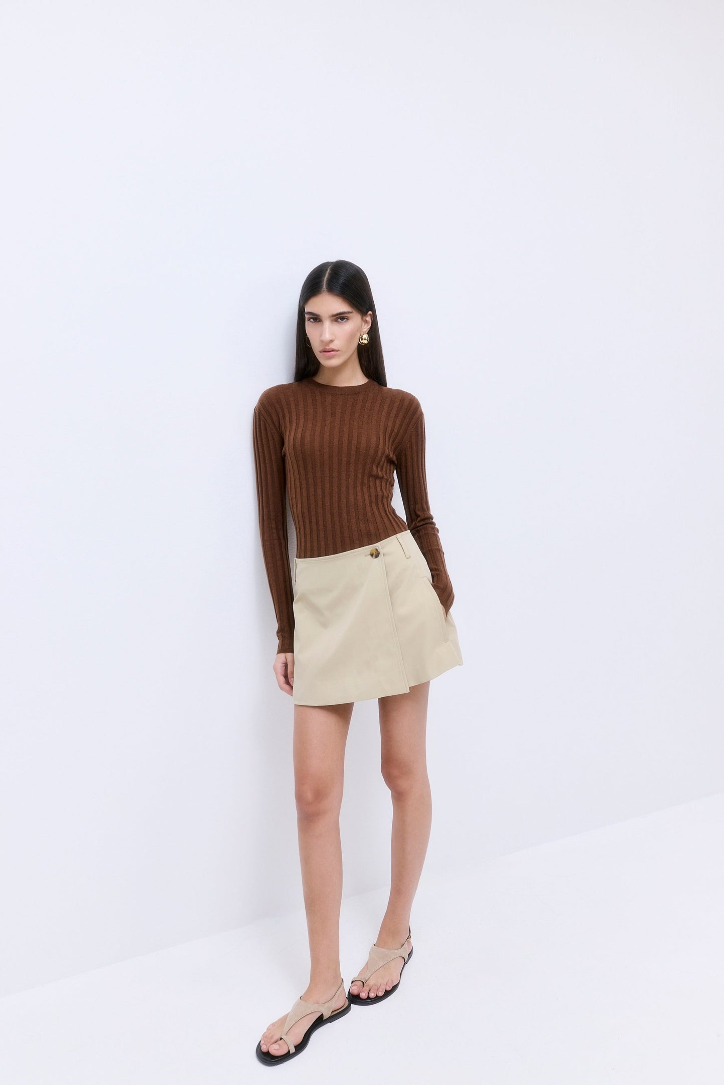 Soft Ribbed Crew Neck