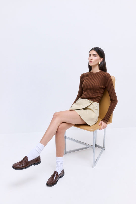 Cozy Ribbed Crew Socks - Dé Rococo