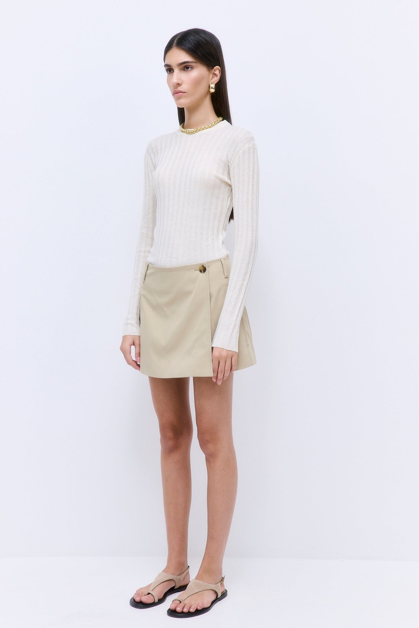 Wrap Trench Mini Skirt