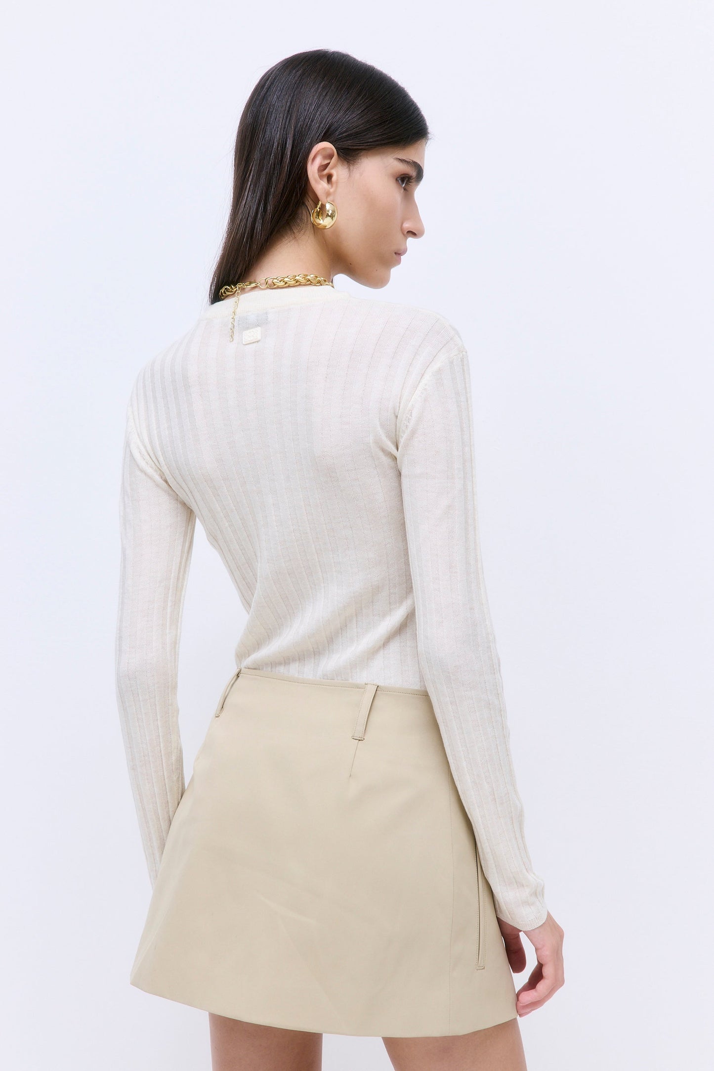 Soft Ribbed Crew Neck