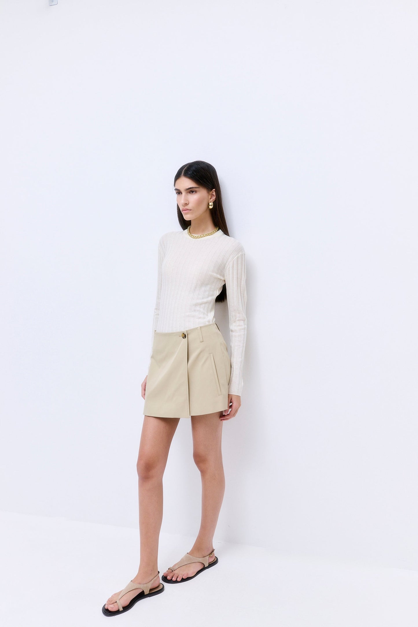 Soft Ribbed Crew Neck