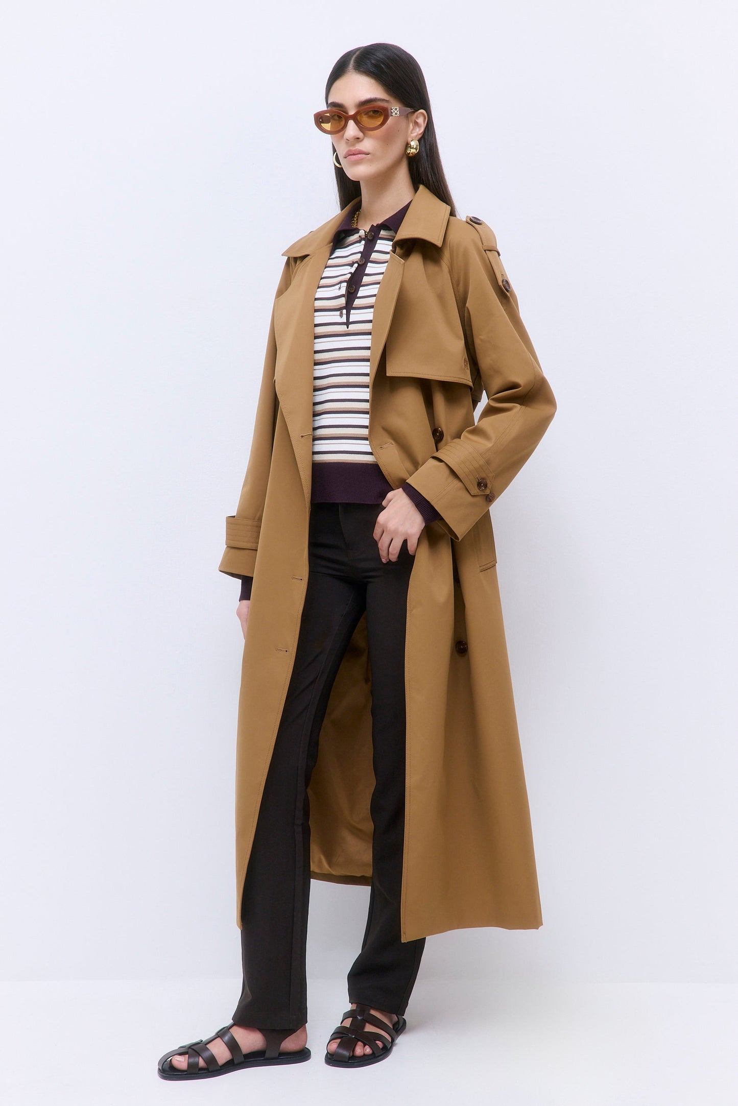 Oversized Double Breasted Trench Coat