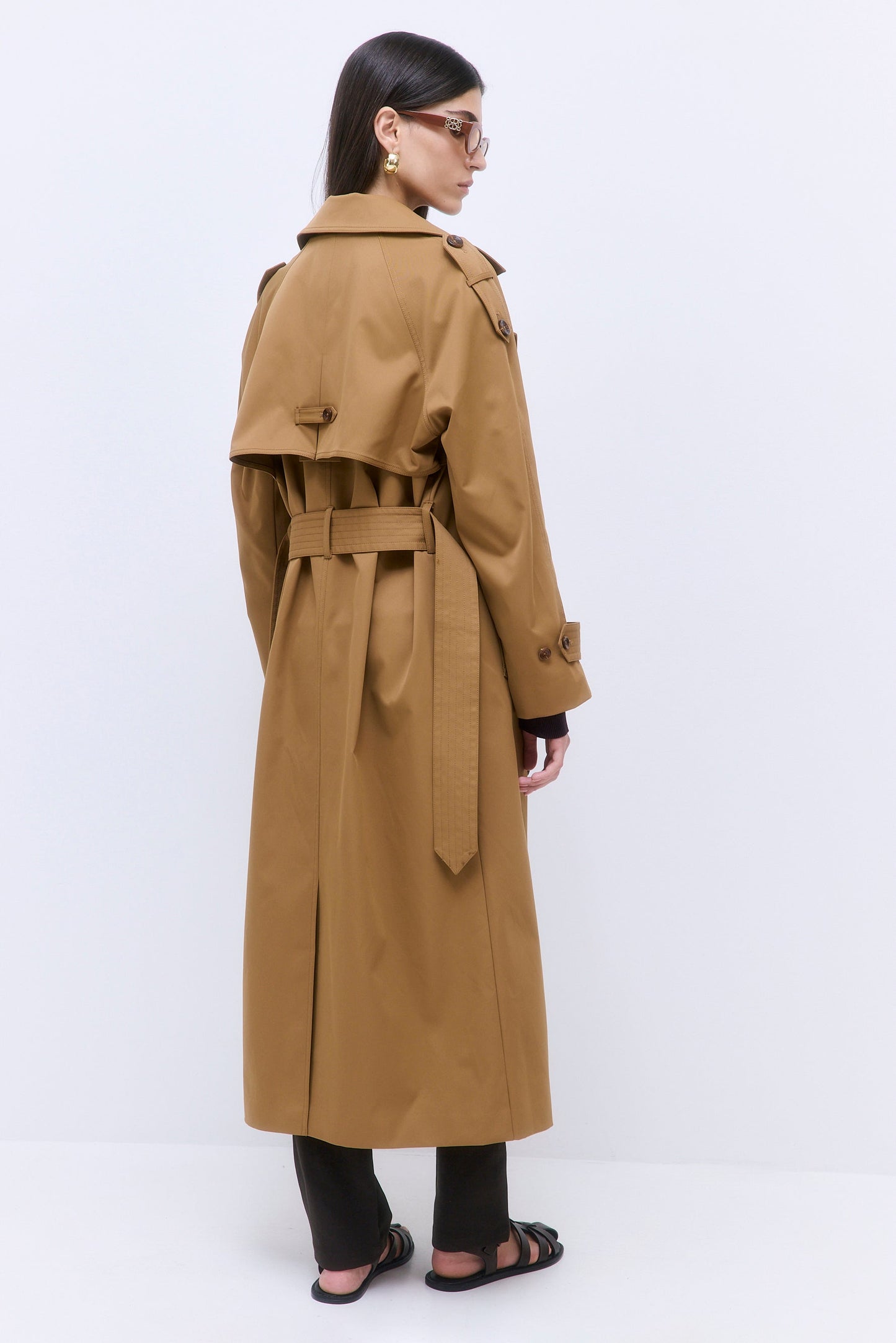 Oversized Double Breasted Trench Coat