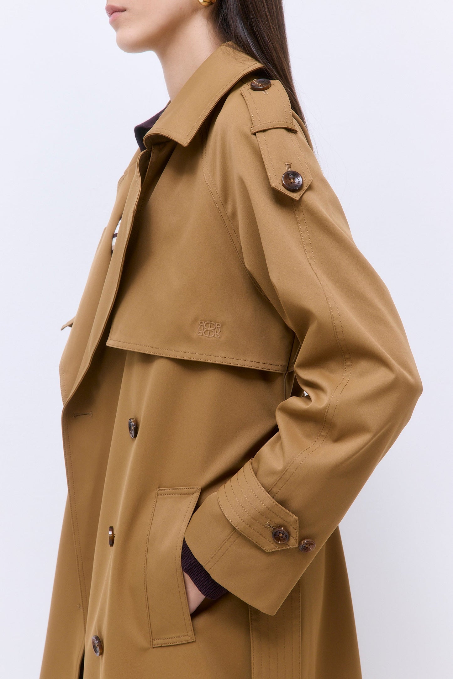 Oversized Double Breasted Trench Coat