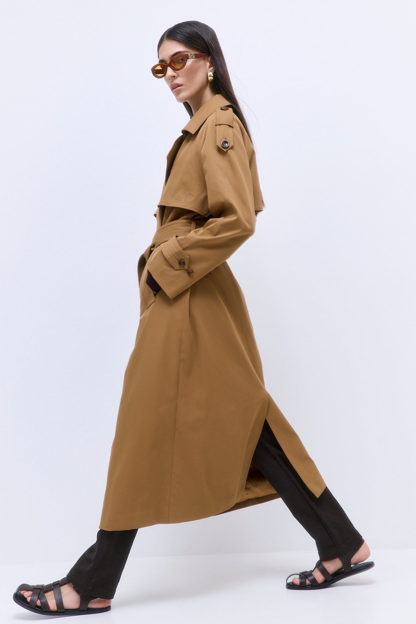 Oversized Double Breasted Trench Coat