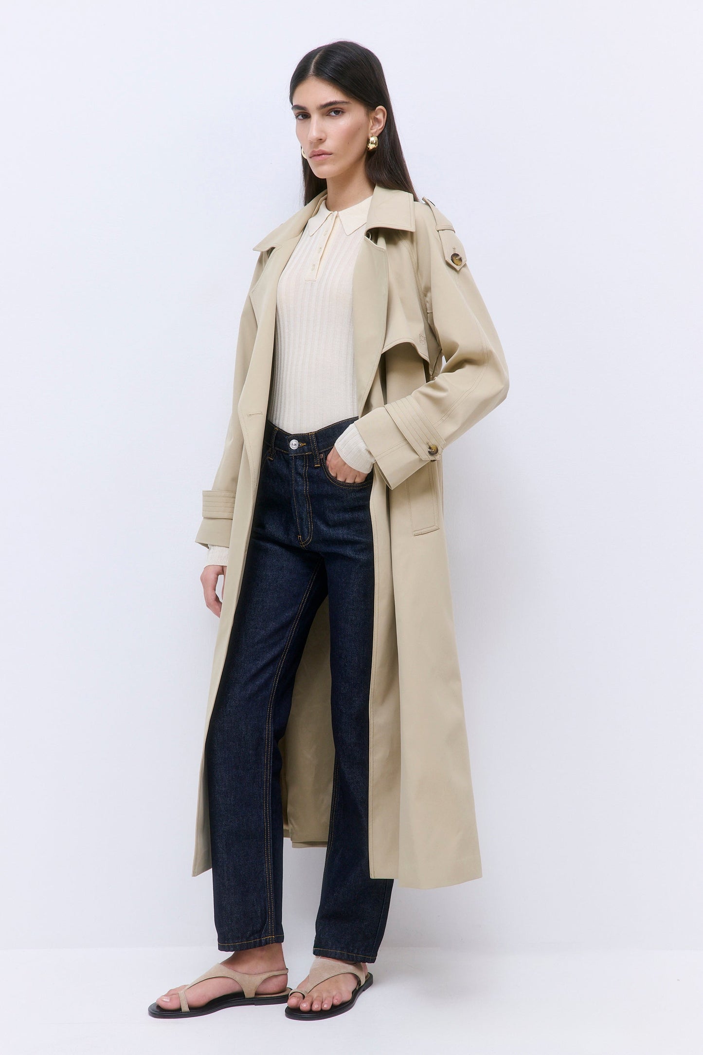 Oversized Double Breasted Trench Coat