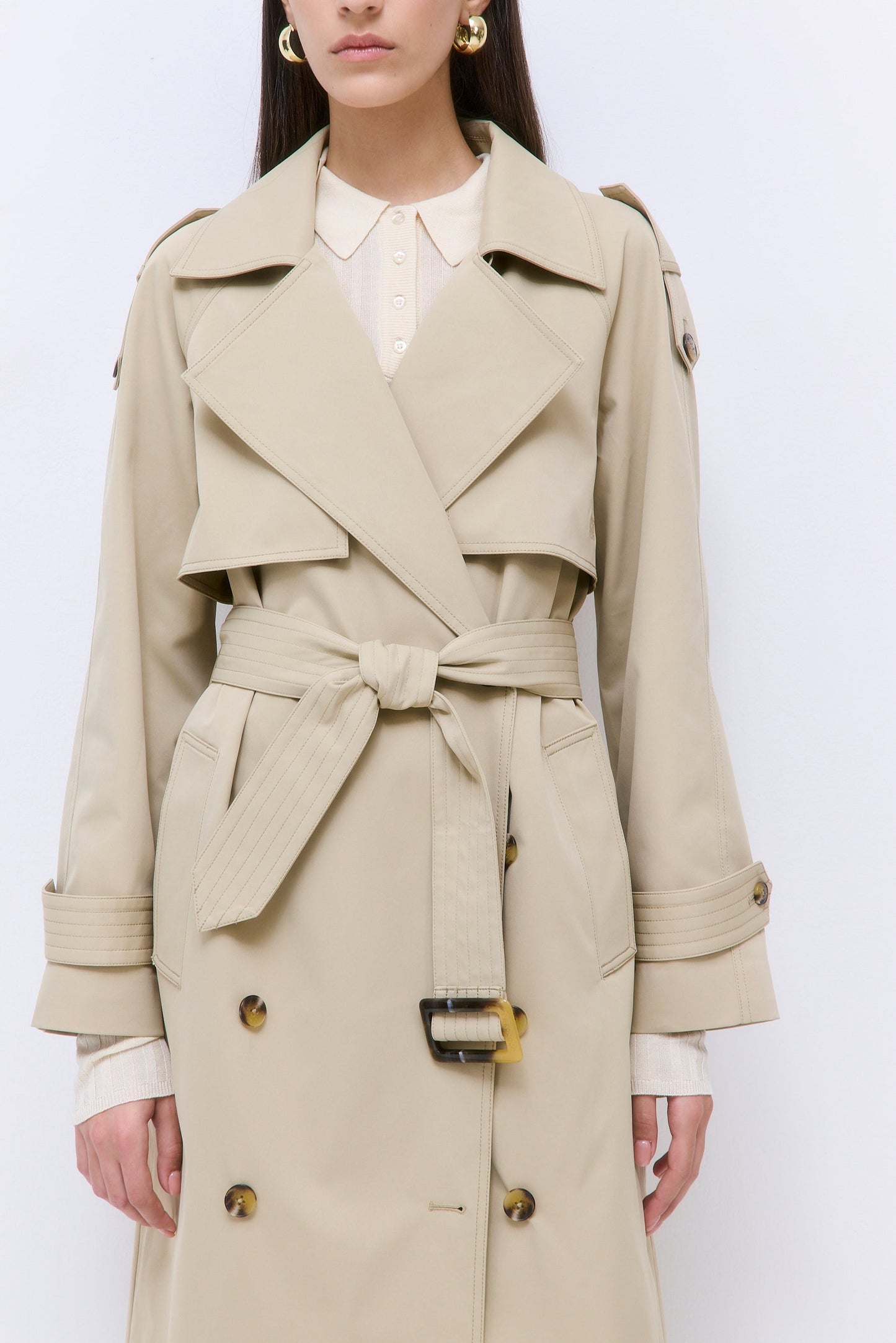 Oversized Double Breasted Trench Coat