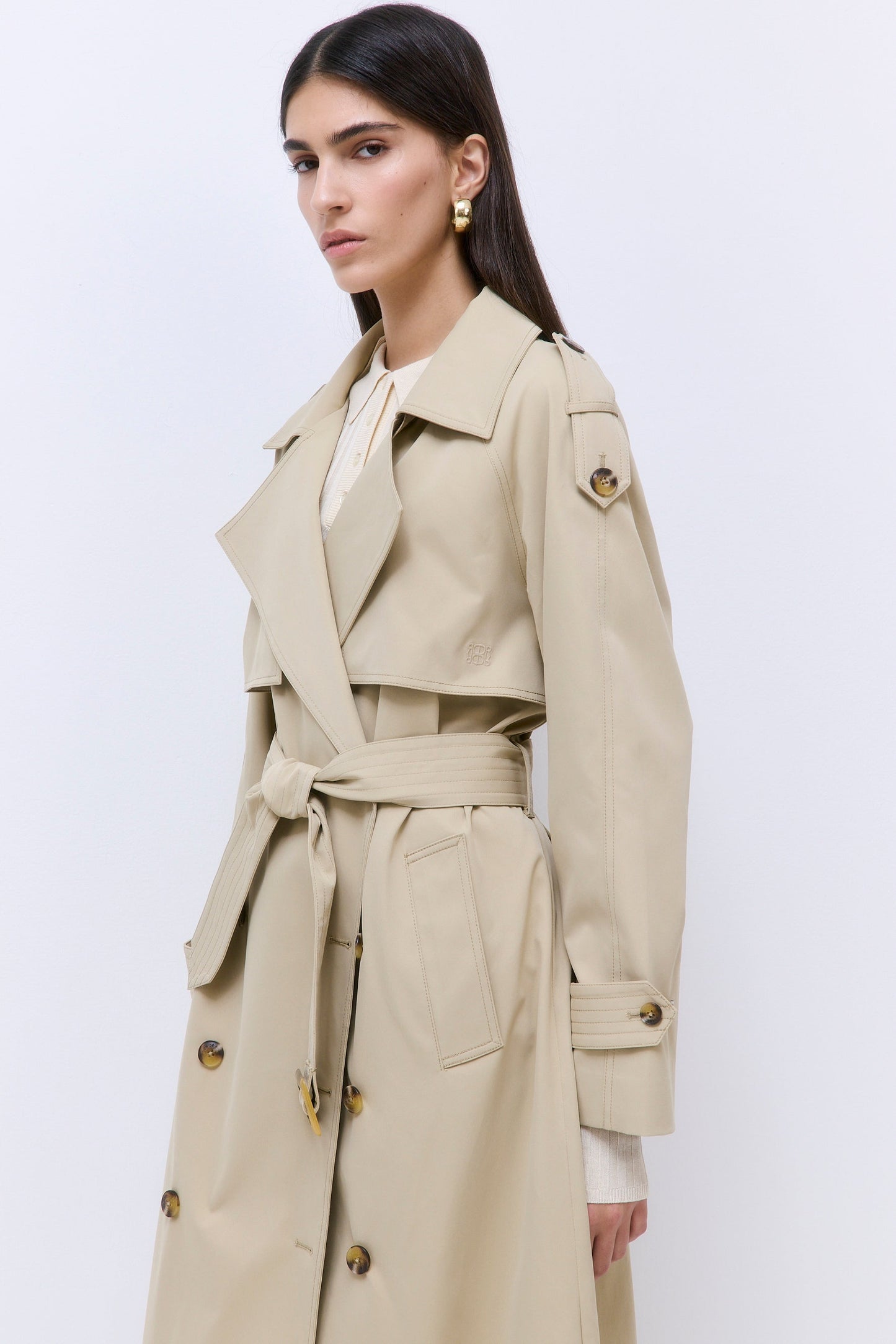 Oversized Double Breasted Trench Coat