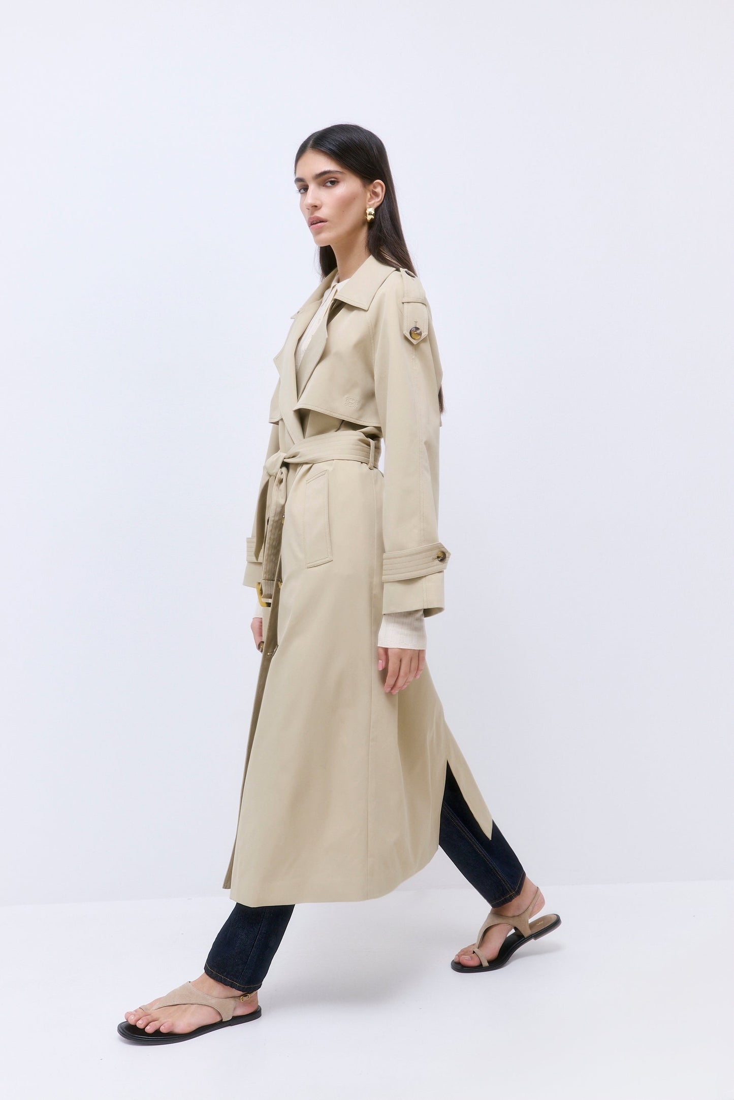 Oversized Double Breasted Trench Coat
