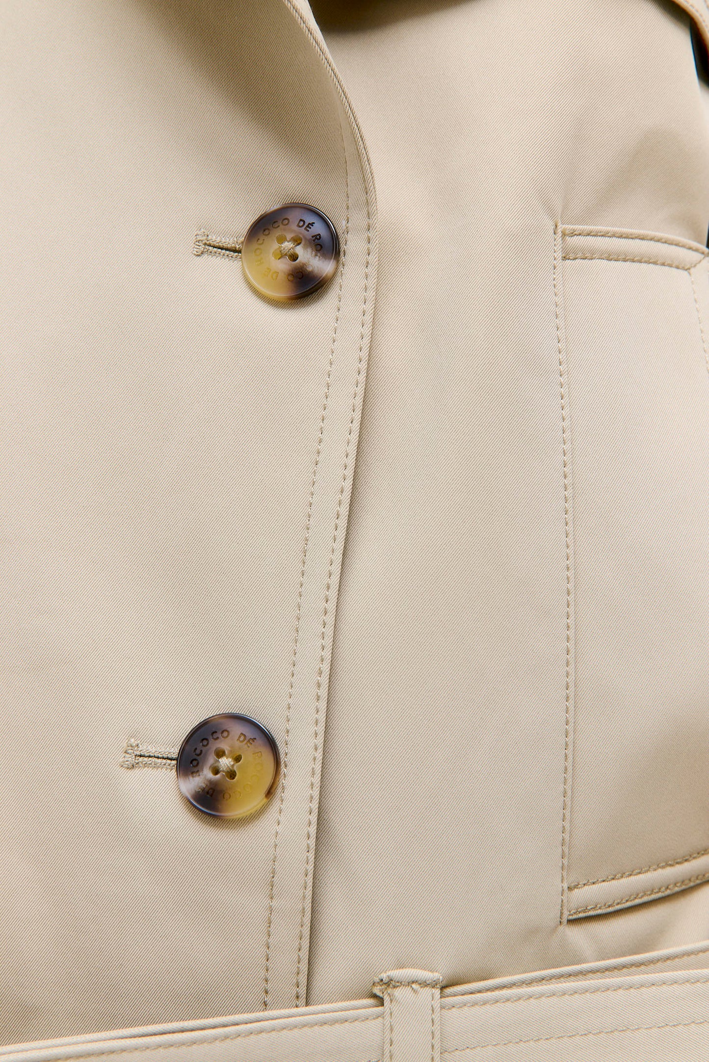 Oversized Cropped Double Breasted Trench Coat