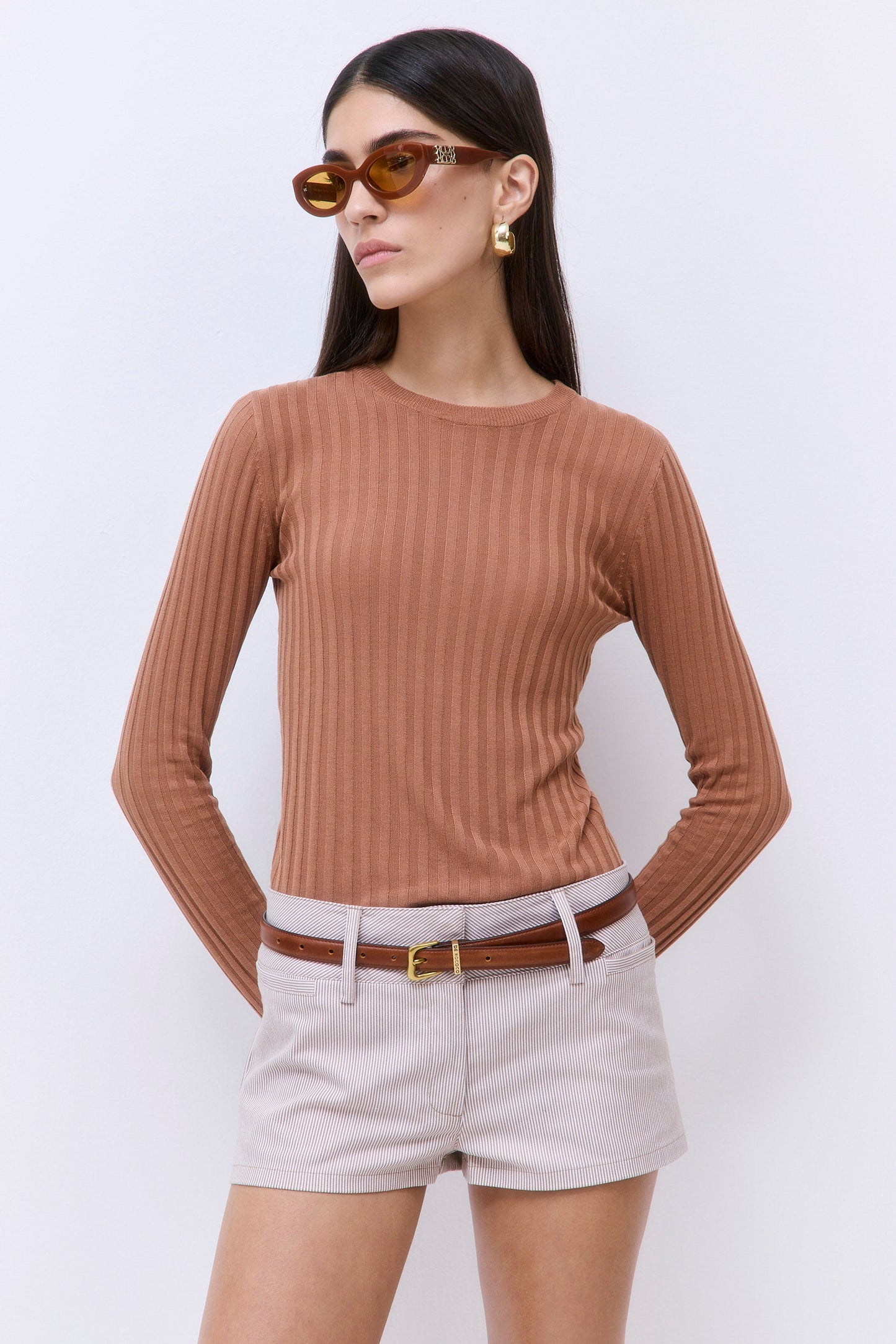 Wide Rib Crew Neck