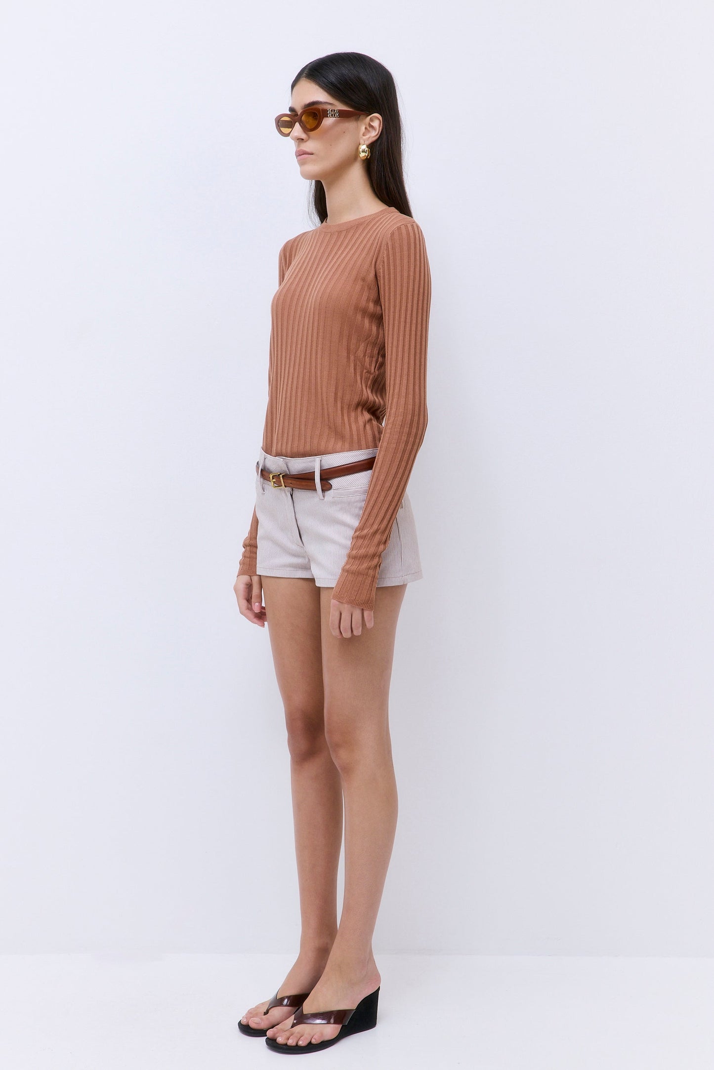 Wide Rib Crew Neck