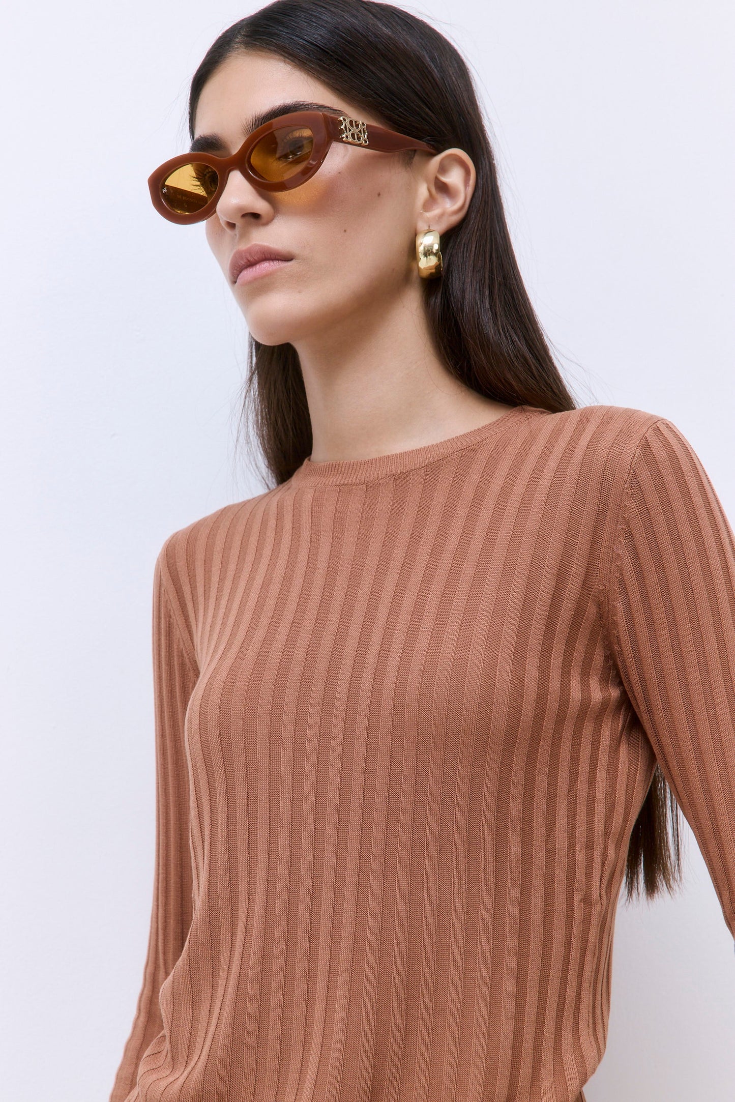 Wide Rib Crew Neck