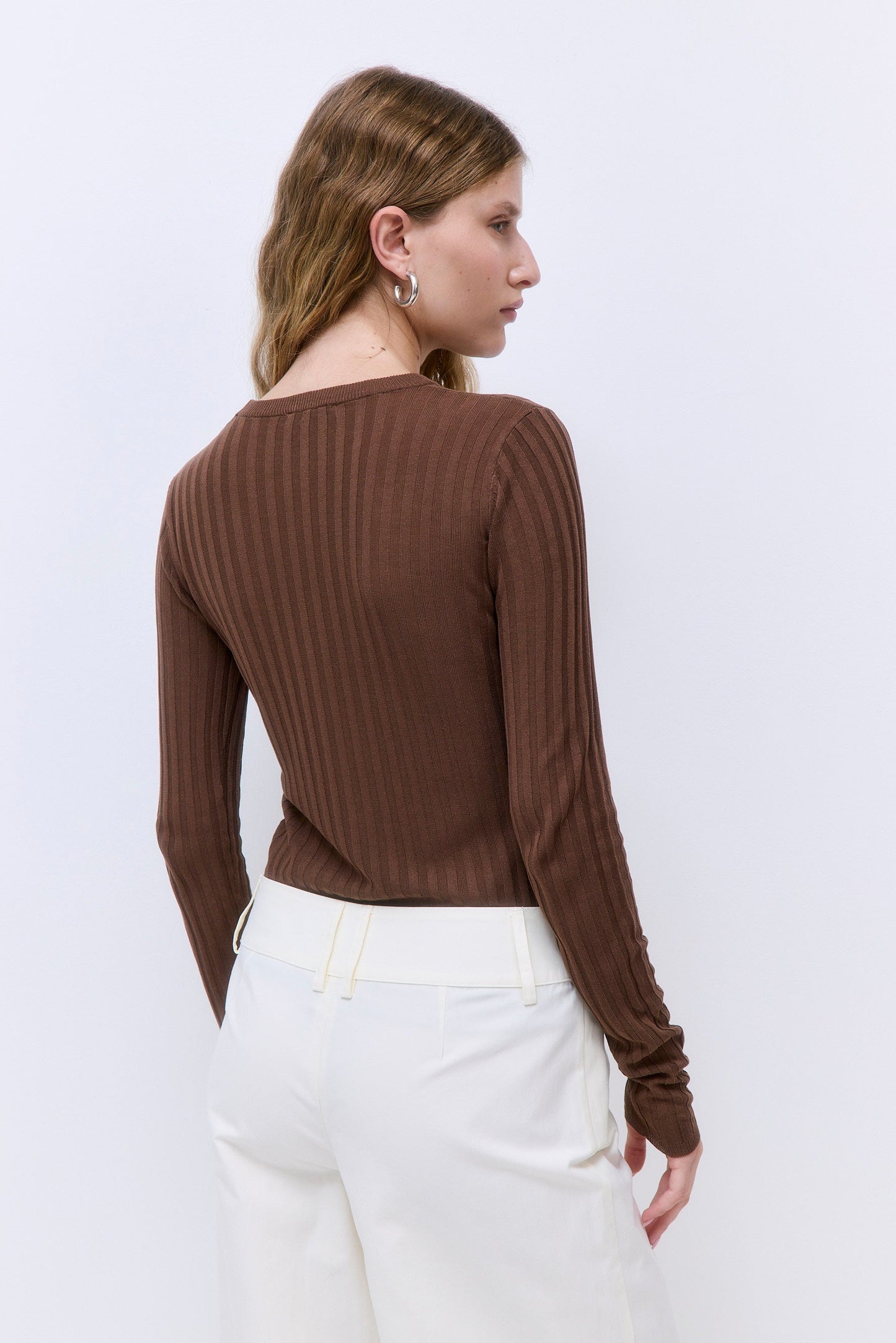 Wide Rib Crew Neck