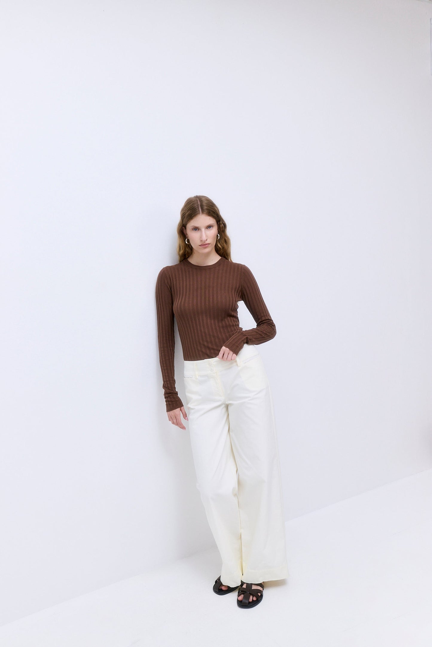 Wide Rib Crew Neck