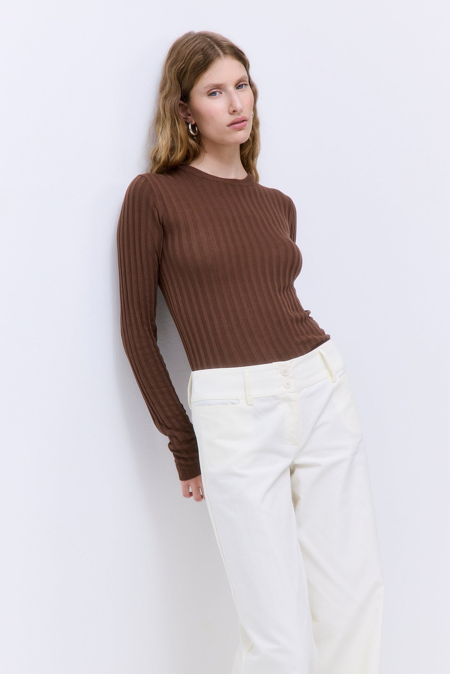 Wide Rib Crew Neck