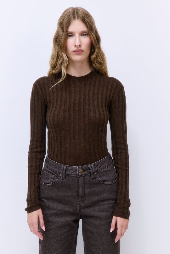 Soft Ribbed Crew Neck - Dé Rococo