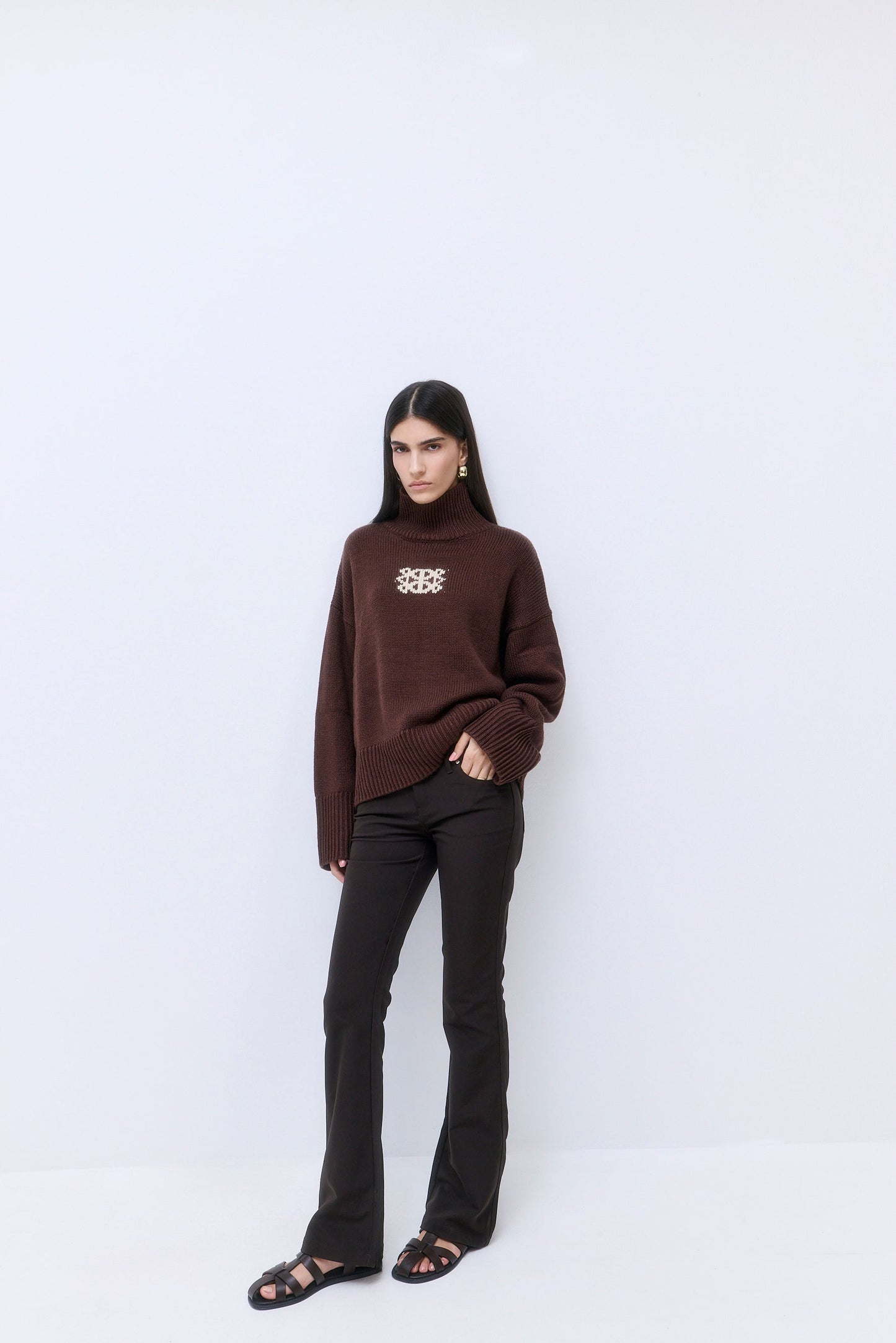 Turtleneck Intarsia Jumper