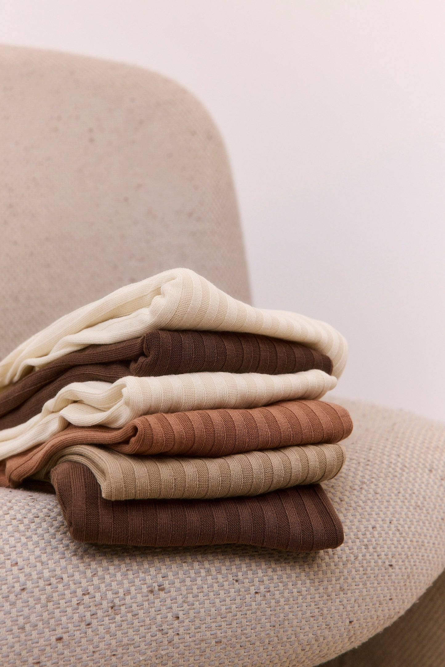 Soft Ribbed V Neck