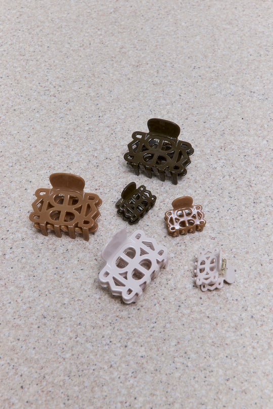 Caramel x Tortoise Claw Clip Set (2 pieces)