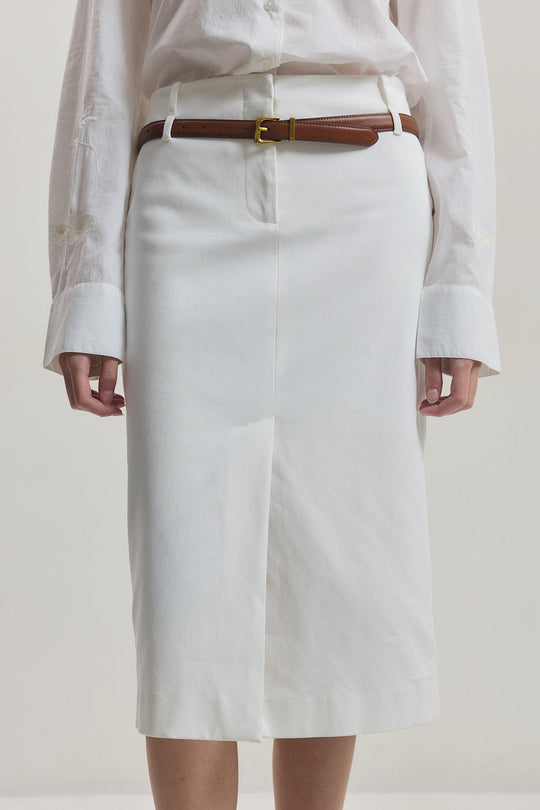 Cotton Midi Skirt